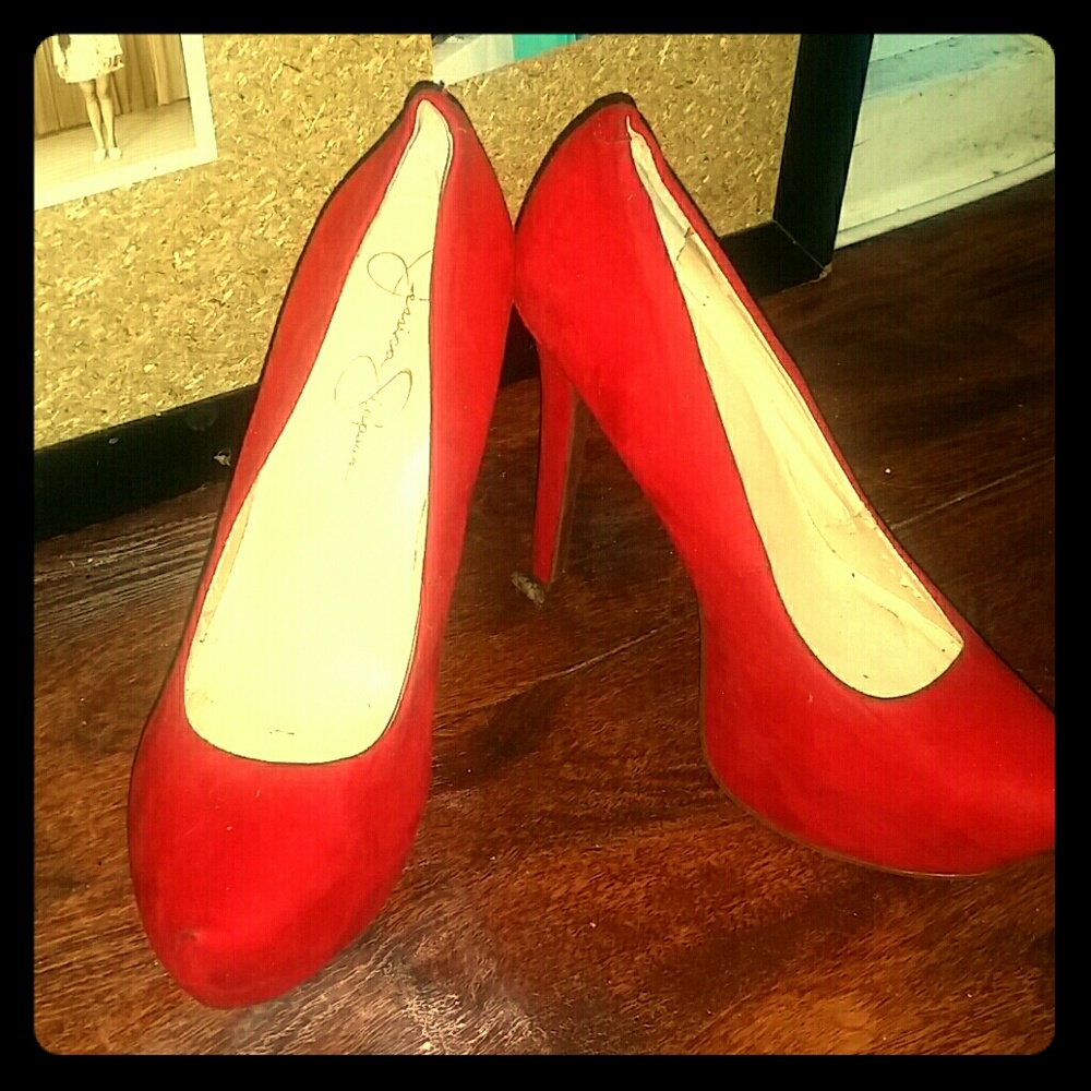 New Jessica Simpson hot red heels